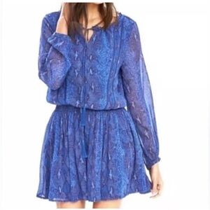 Banana Republic Blue Patterned Dress